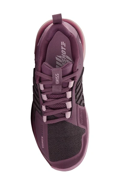 K-swiss Ultrashot 3 Tennis Shoe In Grape Nectar/ Cameo Pink