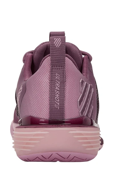 K-swiss Ultrashot 3 Tennis Shoe In Grape Nectar/ Cameo Pink