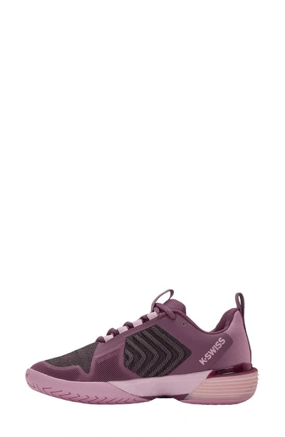 K-swiss Ultrashot 3 Tennis Shoe In Grape Nectar/ Cameo Pink
