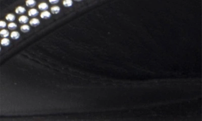 Shop Black Suede Studio Jordan Ankle Strap Sandal In Black Crystal Satin