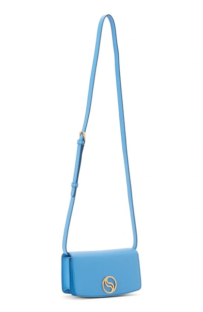 Shop Stella Mccartney Mini S-wave Crossbody Bag In 4903 Daisy Blue