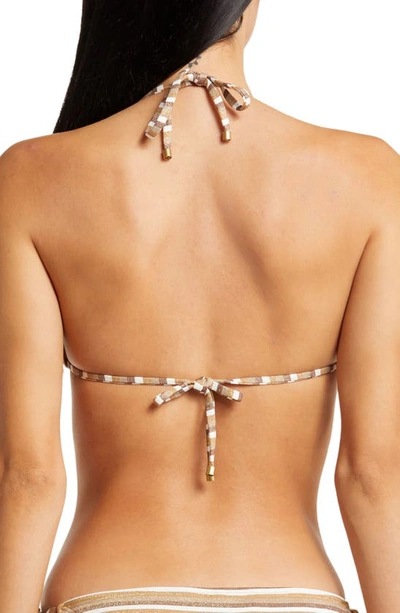 Vitamin A Natalie Miter Halter Top In Sparkle Stripe