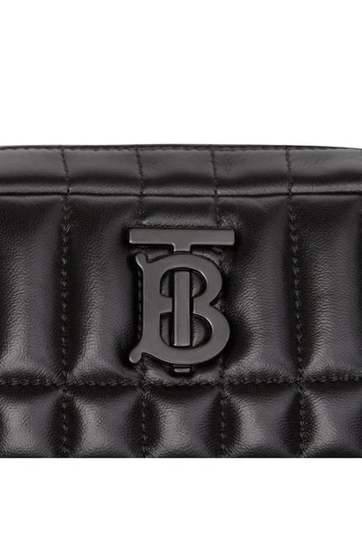 Shop Burberry Mini Lola Quilted Leather Camera Bag In Black