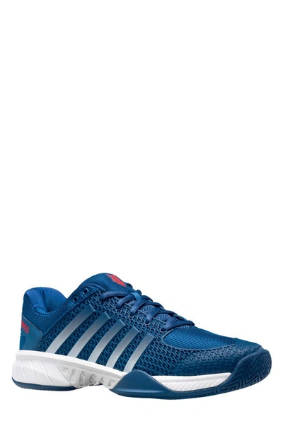 Shop K-swiss Express Light Pickle Ball Running Shoe In Dark Blue/ White/ Bittersweet