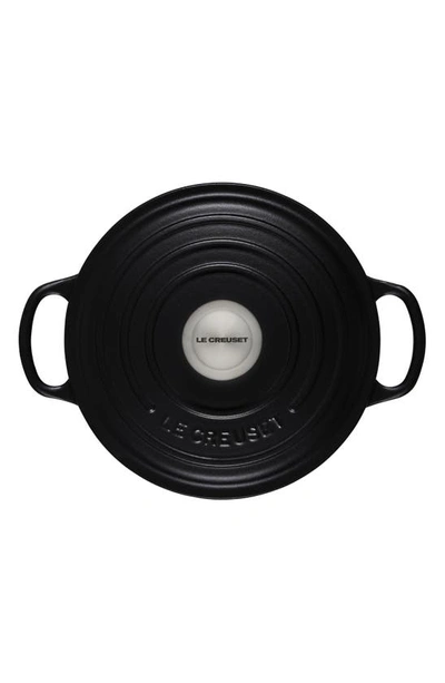 Shop Le Creuset 3 1/2-quart Signature Round Enamel Cast Iron French/dutch Oven In Licorice