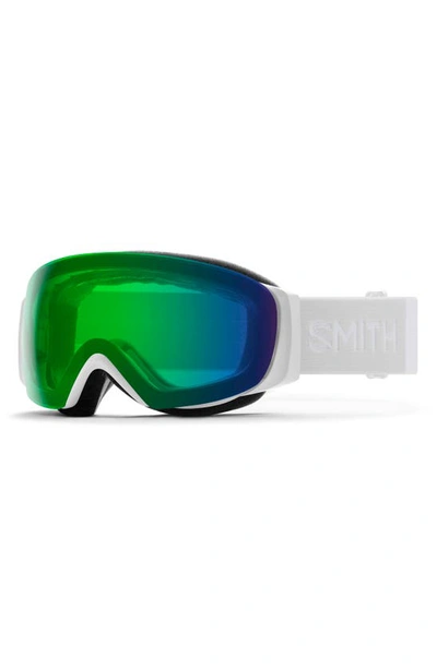 Shop Smith I/o Mag™ 164mm Snow Goggles In White Vapor / Chromapop Green
