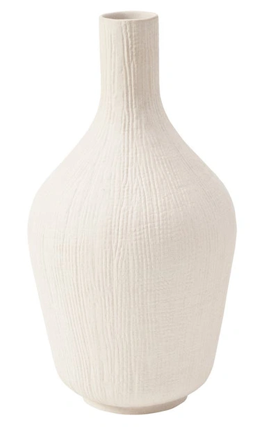Shop Renwil Akasia Stoneware Vase In Matte Ivory Finish