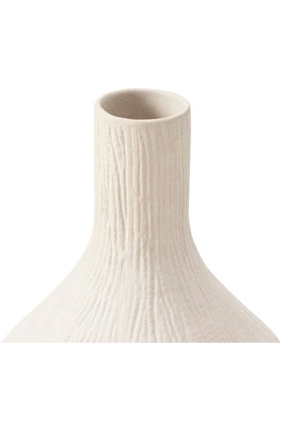 Shop Renwil Akasia Stoneware Vase In Matte Ivory Finish