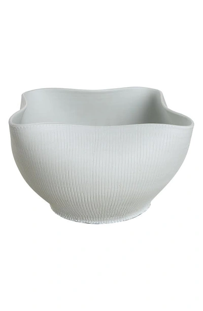Shop Renwil Gigi Glazed Porcelain Vase In Glazed Matte Off-white Finish