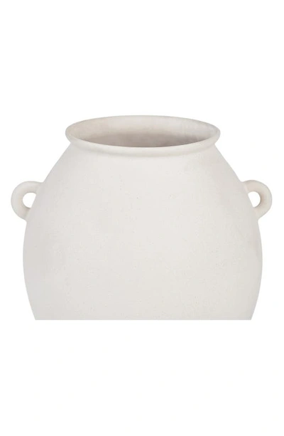 Renwil Yelva Stoneware Vase In Matte Off-white Finish