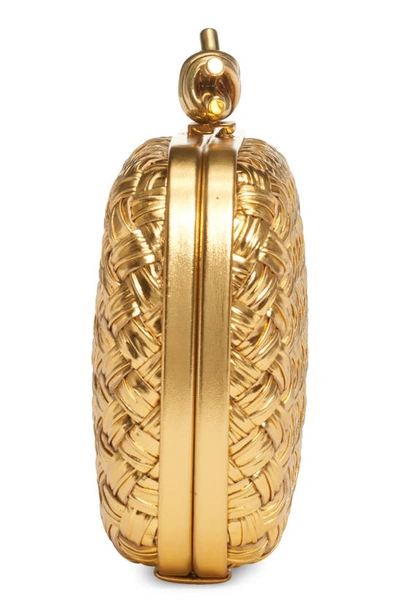 Bottega Veneta Intrecciato Knot Long Clutch in Gold — UFO No More