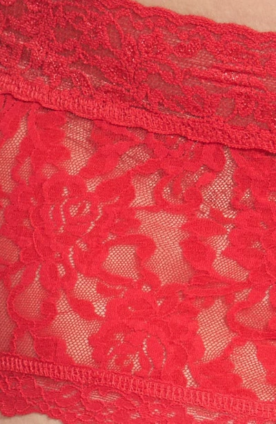 Shop Hanky Panky Stretch Lace Boyshorts In Red