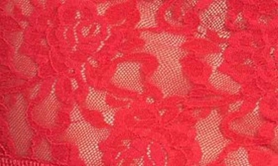 Shop Hanky Panky Stretch Lace Boyshorts In Red