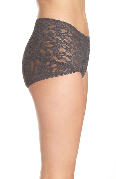 Hanky Panky Retro Lace V-kini In Granite