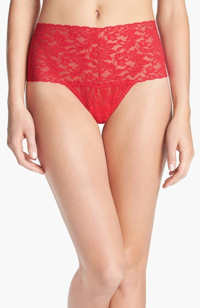 Shop Hanky Panky Retro High Waist Thong In Red