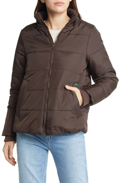 Modern Eternity Leia 3-in-1 Water Resistant Maternity/nursing Puffer Jacket With Removable Hood In Dark Chocolate