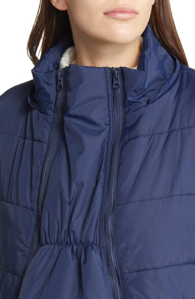 Modern Eternity Leia 3-in-1 Water Resistant Maternity/nursing Puffer Jacket With Removable Hood In Navy