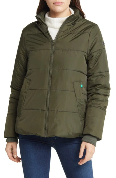 Shop Modern Eternity Leia 3-in-1 Water Resistant Maternity/nursing Puffer Jacket With Removable Hood In Khaki Green