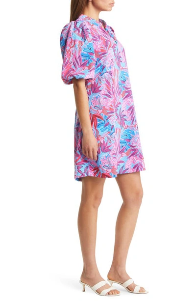 Shop Lilly Pulitzer Arcelle Puff Sleeve Dress In Ruby Red Wild Times