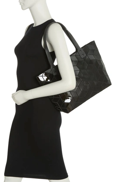Shop Patrizia Luca Diagonal Two-tone Geometric Tote Bag In M.black/ S.black