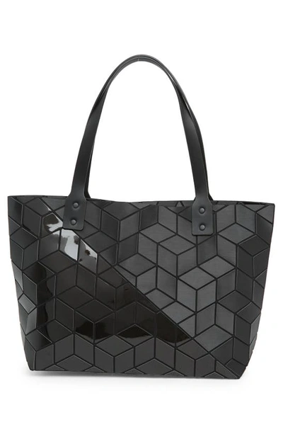 Patrizia Luca Diagonal Two-tone Geometric Tote Bag In M.black/ S.black