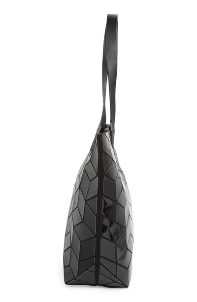 Patrizia Luca Diagonal Two-tone Geometric Tote Bag In M.black/ S.black