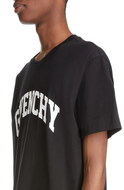 Shop Givenchy Classic Fit Cotton Logo Graphic Tee In Black