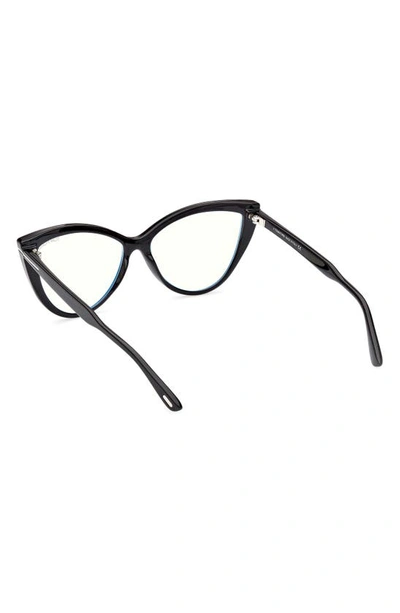 Shop Tom Ford 56mm Blue Light Blocking Glasses In Black/ Other