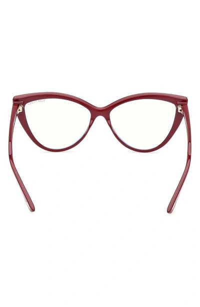 Tom Ford 56mm Blue Light Blocking Glasses In Pink / Other