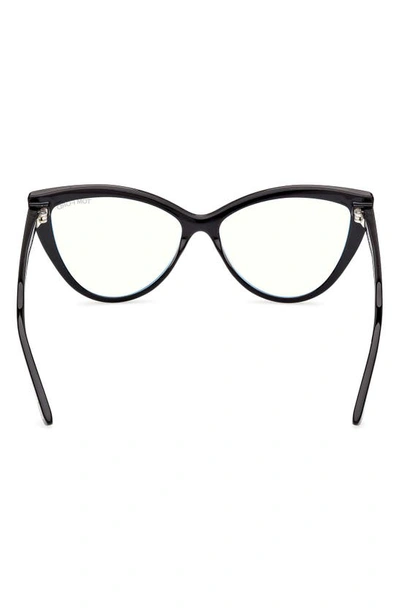 Shop Tom Ford 56mm Blue Light Blocking Glasses In Black/ Other