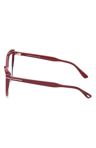 Tom Ford 56mm Blue Light Blocking Glasses In Pink / Other