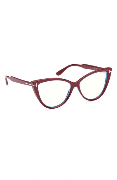 Tom Ford 56mm Blue Light Blocking Glasses In Pink / Other