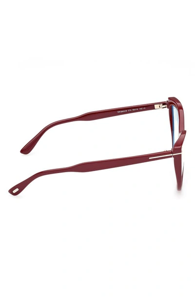 Tom Ford 56mm Blue Light Blocking Glasses In Pink / Other