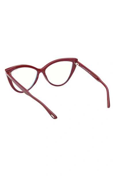 Tom Ford 56mm Blue Light Blocking Glasses In Pink / Other