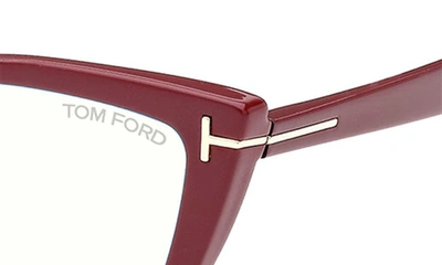 Shop Tom Ford 56mm Blue Light Blocking Glasses In Pink / Other