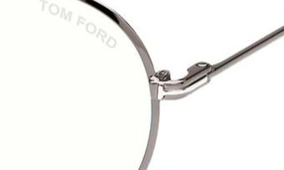 Shop Tom Ford 57mm Blue Light Blocking Glasses In Shiny Gunmetal