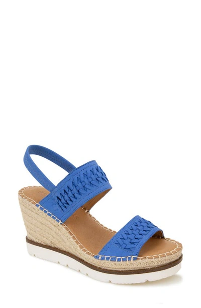 Shop Gentle Souls Signature Elyssa Strappy Espadrille Sandal In Denim Blue Nubuck