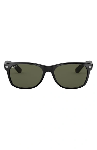 Ray Ban Ray-ban Womens Black Rb2132 New Wayfarer Classic Square-frame Nylon Sunglasses In Polarized Black