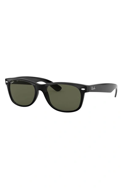Ray Ban Ray-ban Womens Black Rb2132 New Wayfarer Classic Square-frame Nylon Sunglasses In Polarized Black