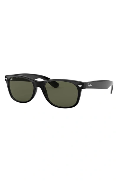 Ray Ban Ray-ban Womens Black Rb2132 New Wayfarer Classic Square-frame Nylon Sunglasses In Polarized Black