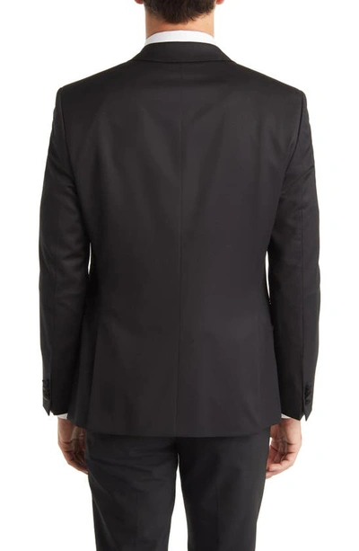 Shop Hugo Boss Huge Tux Virgin Wool Sport Coat In Black