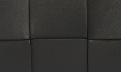 Bottega Veneta Brick Intrecciato Leather Shoulder Bag In Black-gold