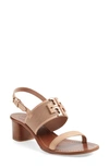 TORY BURCH 'Lowell' Linen & Leather Sandal (Women)