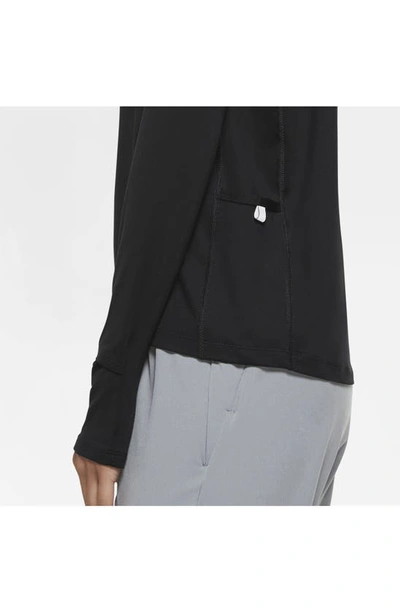 Nike Element Half-zip Running Top In Black