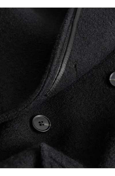 & Other Stories Belted Wool Wrap Coat In Black