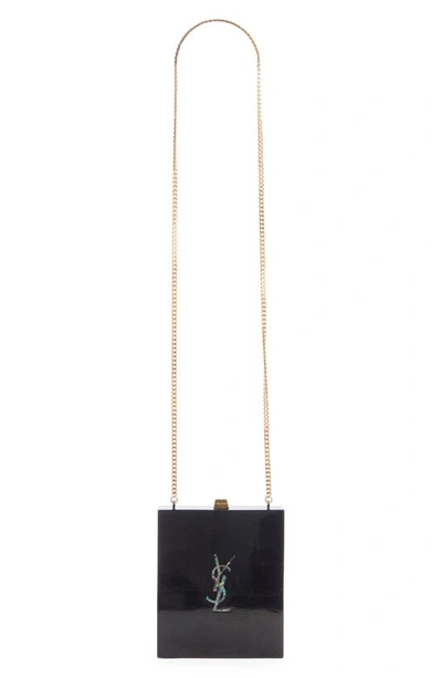 Shop Saint Laurent Tuxedo Box Bag In Nero/ / Oro