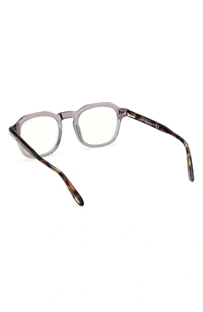 Shop Tom Ford 49mm Blue Light Blocking Glasses In Grey/ Other