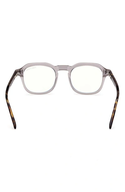 Shop Tom Ford 49mm Blue Light Blocking Glasses In Grey/ Other