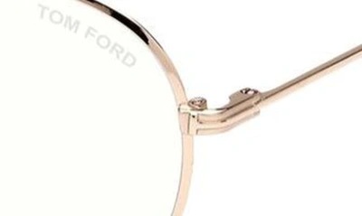 Shop Tom Ford 57mm Blue Light Blocking Glasses In Shiny Rose Gold