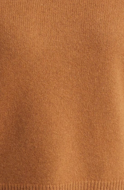 Shop Allsaints Orion Mock Neck Cashmere & Wool Sweater In Tan Brown